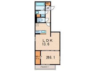 COLN　KURAKUEN　WESTの物件間取画像